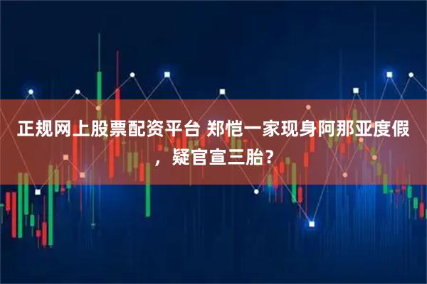 正规网上股票配资平台 郑恺一家现身阿那亚度假，疑官宣三胎？